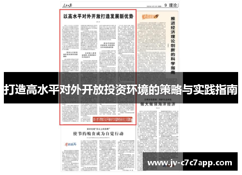 打造高水平对外开放投资环境的策略与实践指南 打造高水平对外开放投资环境的策略与实践指南