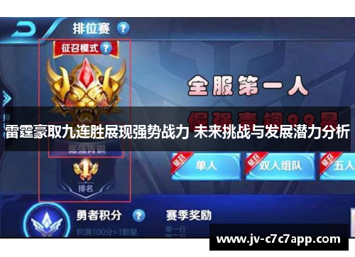 雷霆豪取九连胜展现强势战力 未来挑战与发展潜力分析